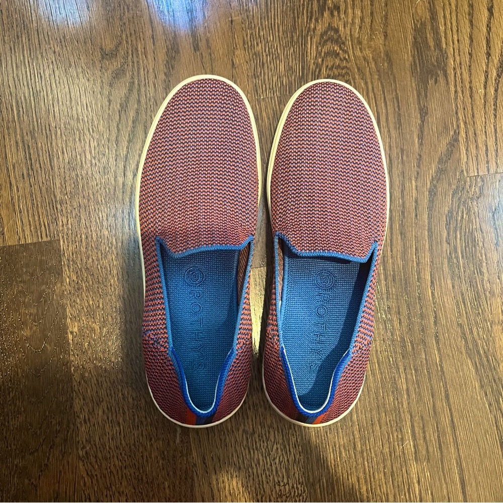 Tangerine Triple Stitch Rothy’s Slip ons - 7.5